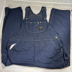 VTG EUC - Vintage Sears Perma-Prest Men’s Dark Wash Overalls 1970’s Size 47 X 30